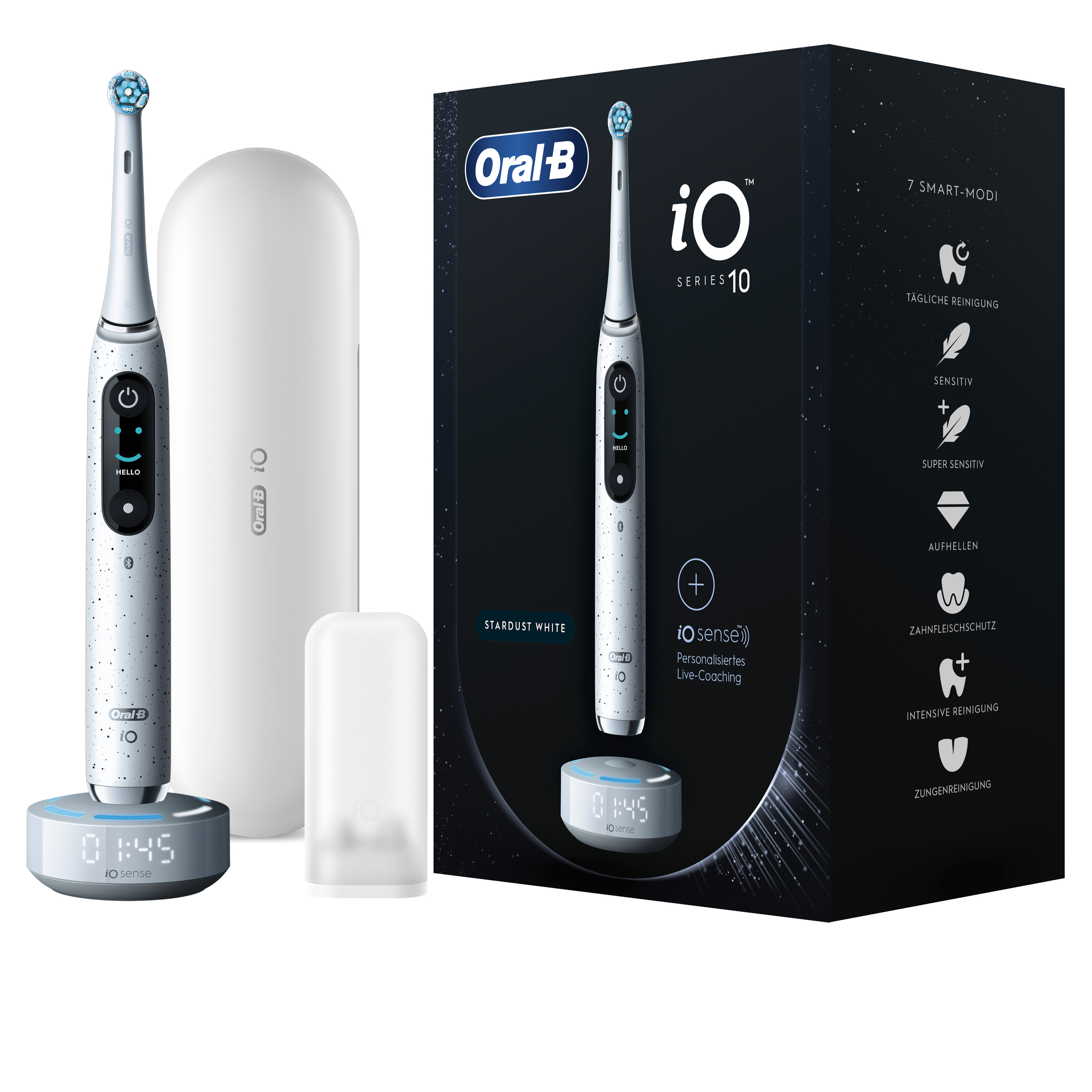 Oral-B Electric Toothbrush iO10 Series Rechargeable For adults Number of brush heads included 1 Number of teeth brushing modes 7 Stardust White