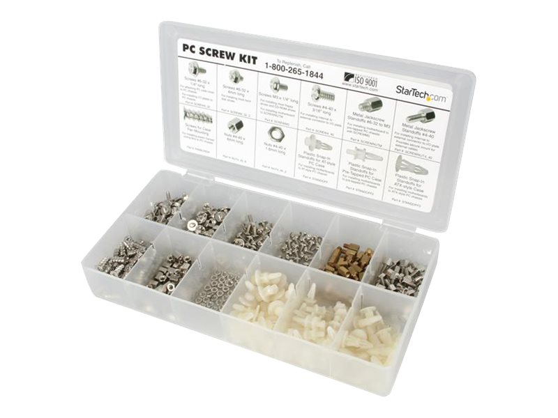 StarTech.com Deluxe Assortment PC Screw Kit - Screw Nuts and Standoffs - Screw kit - PCSCREWKIT Skruesæt