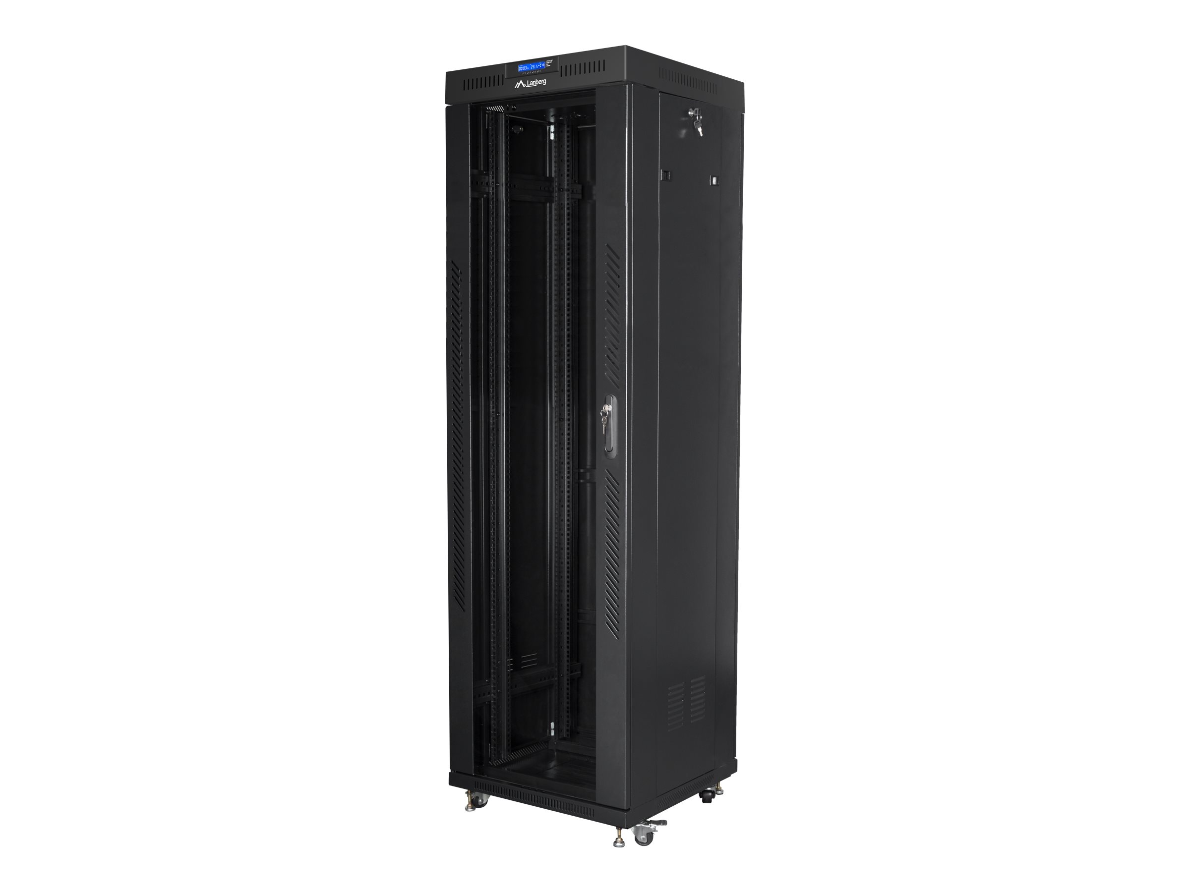 Lanberg FF01-6642-12BL - 42U - Rack Cabinet with LCD Panel