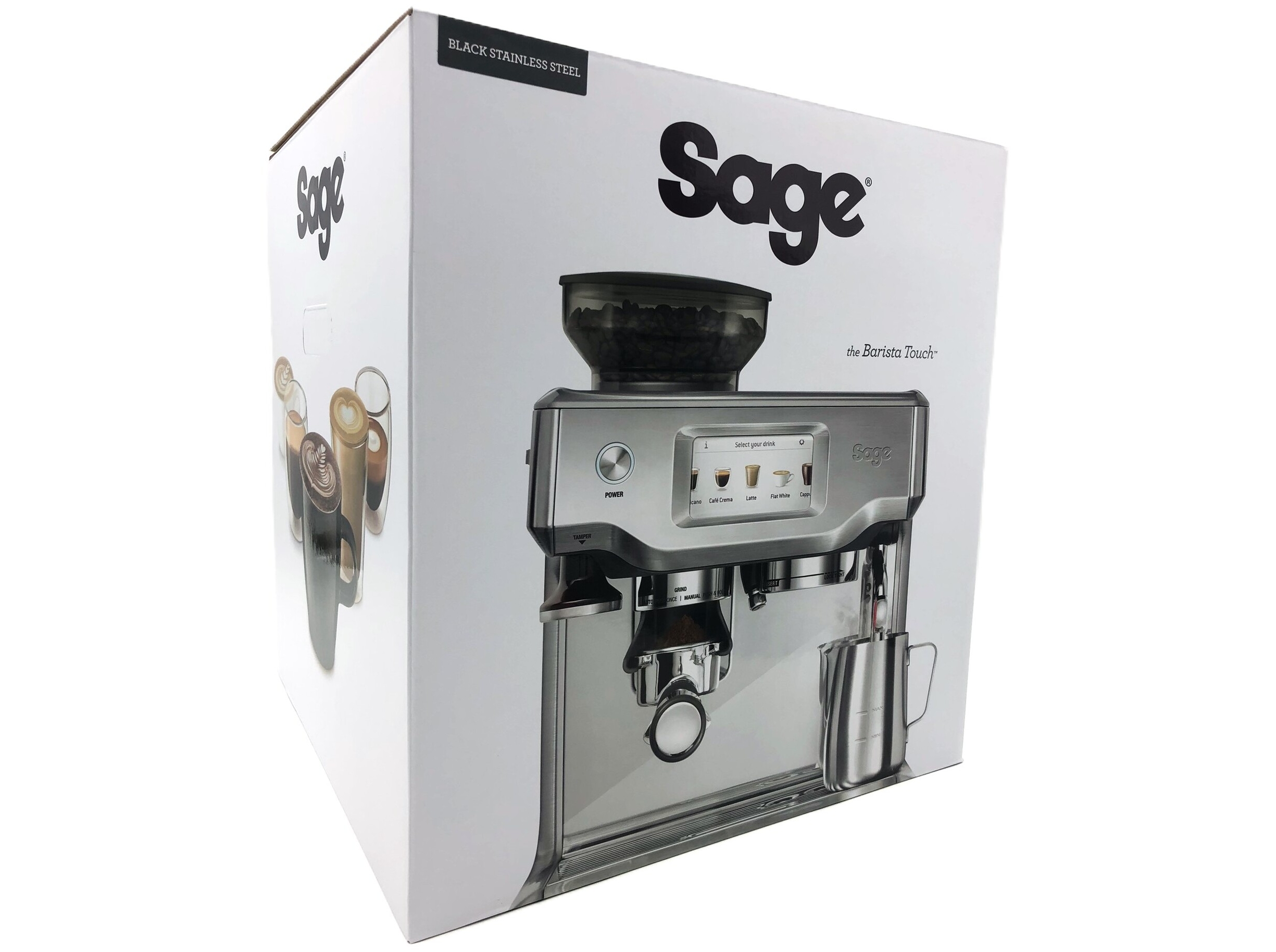 Sage SES880BST4EEU1 the Barista Touch Automatisk kaffemaskine Sort rustfrit stål
