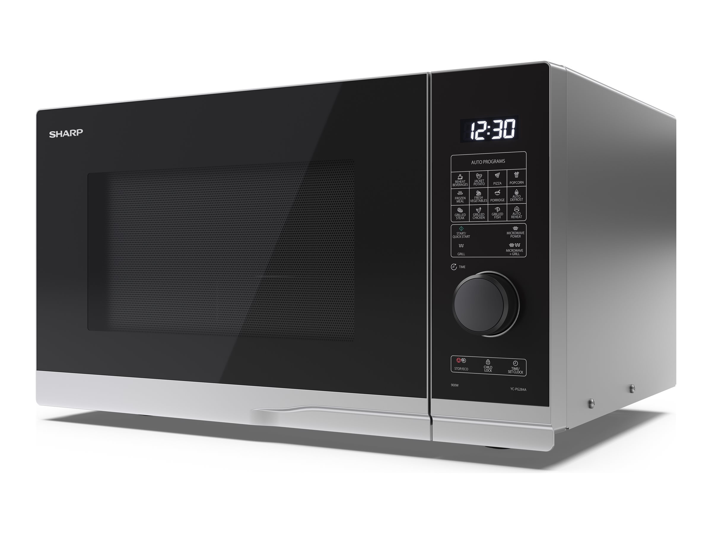 Sharp Premium series Mikrobølgeovn med grill Fritstående 900W 28liter Sølv