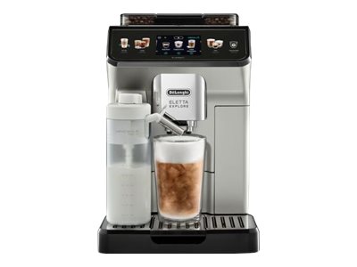 De'Longhi Eletta Explore ECAM450.65.S - Automatisk kaffemaskine med mælkeskummer - 19 bar - sølv