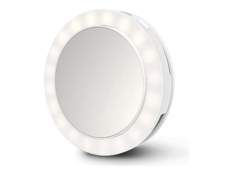 Makeupspejl med lys Medisana Ecomed 23603 - fritstående, rundt, hvidt