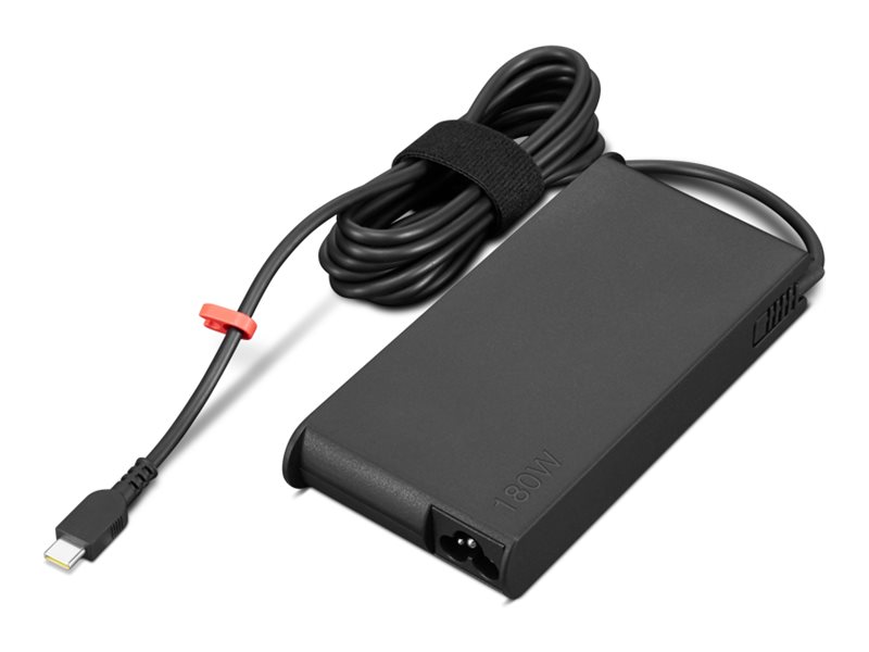 Lenovo ThinkPad Mobile Workstation Slim - USB-C strømadapter - GaN - AC 100-240 V - 180 Watt - Europa - sort