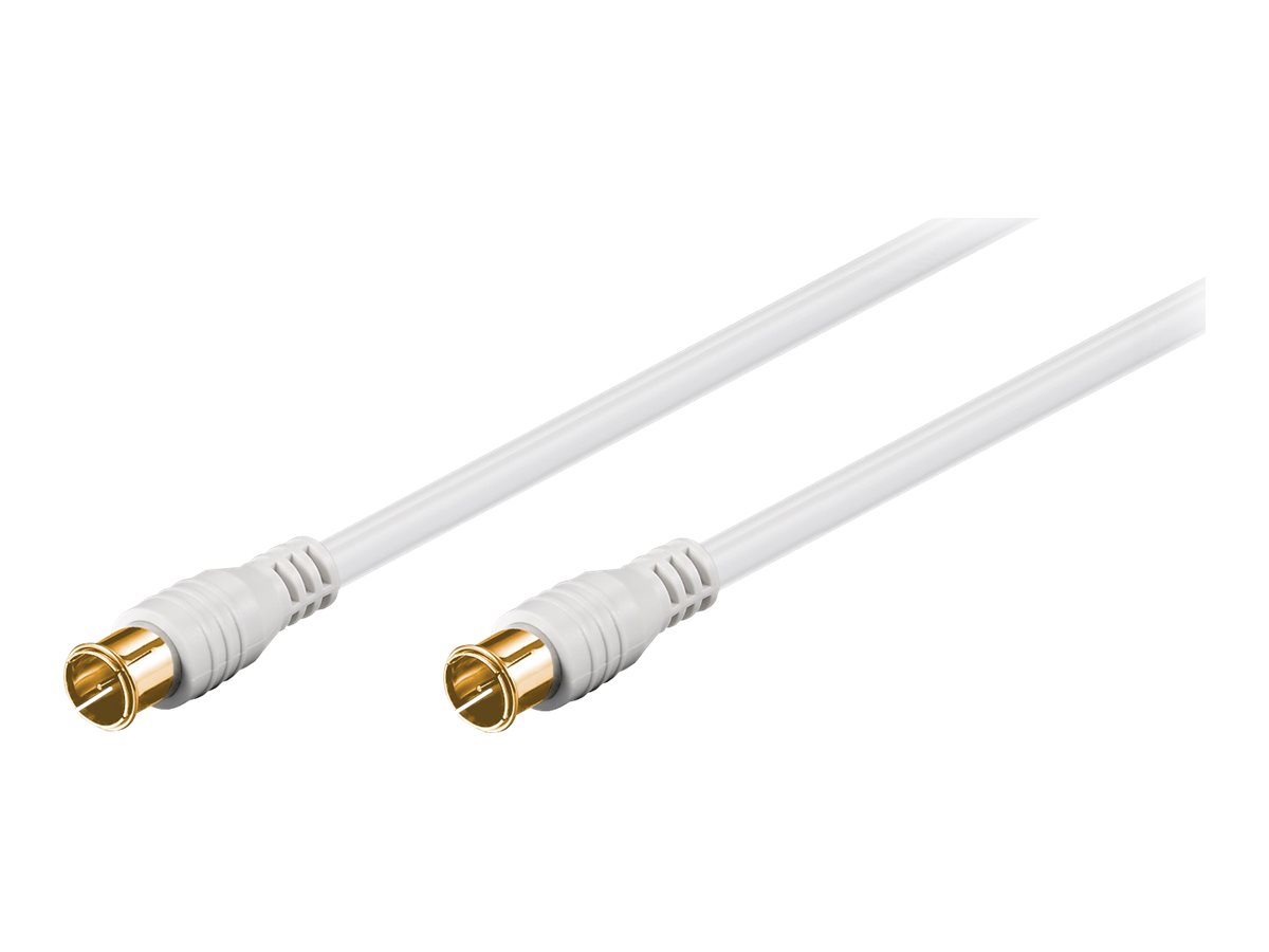 Goobay F-Quick SAT-antennekabel (80 dB), dobbelt afskærmet guldbelagt, F-stik (quick) > F-stik (quick) (fuldt afskærmet), 1.5 m