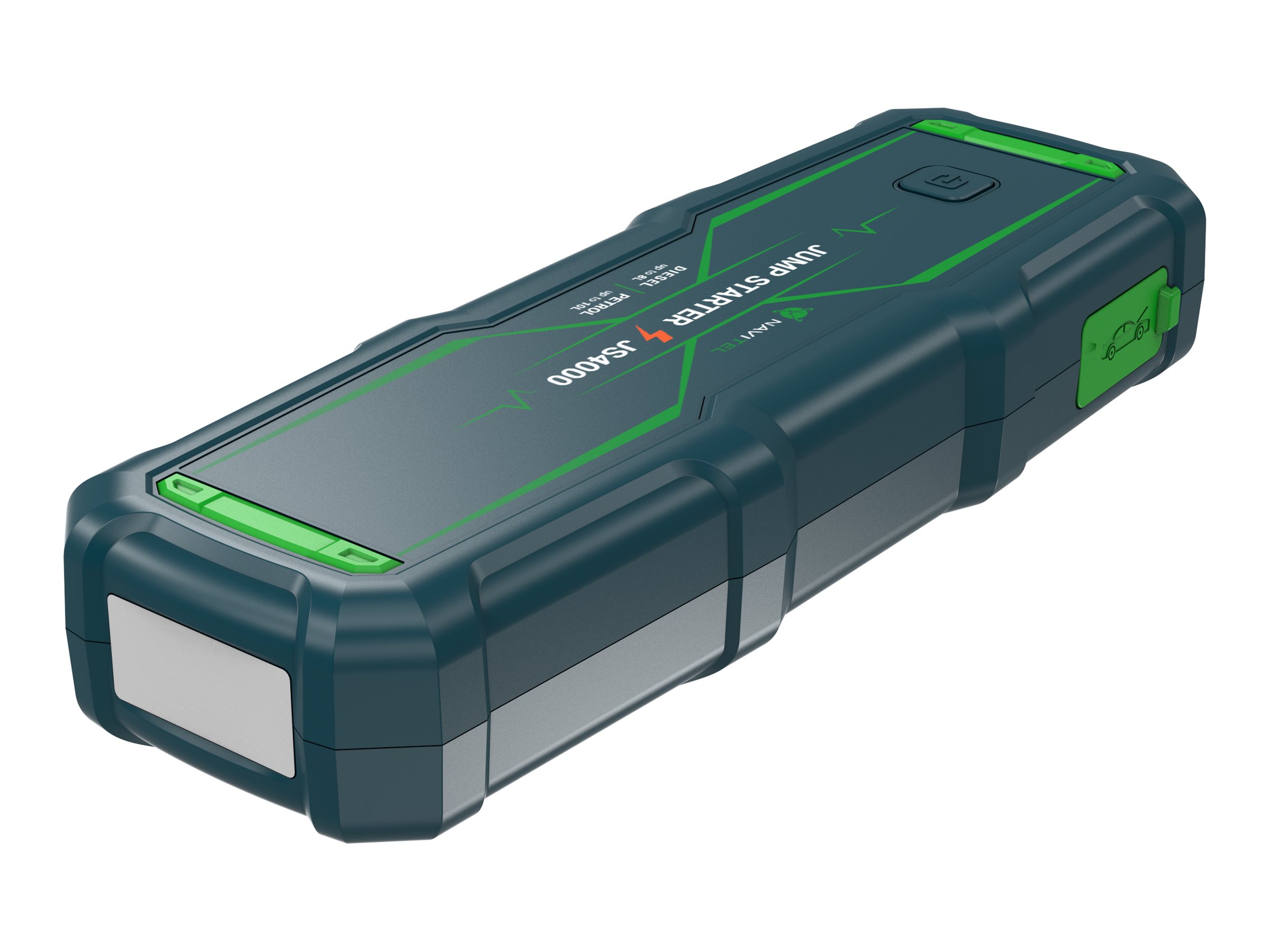 NAVITEL JS4000 - Car jump starter - 2400 mAh - 88.8 Wh - 4000 A - 3 output-stikforbindelser (2 x USB, battery clamp)