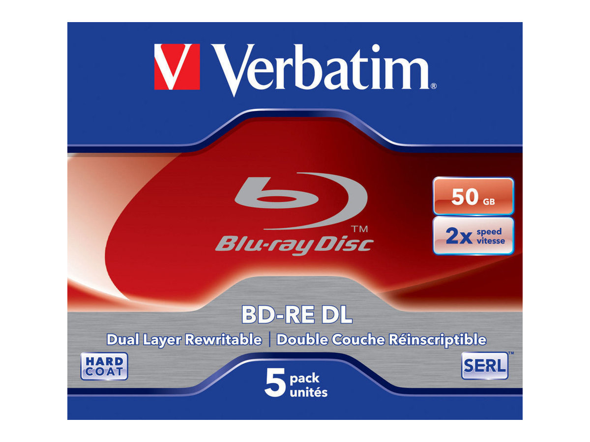 Verbatim - 5 x BD-RE DL - 50 GB 2x - cd-boks