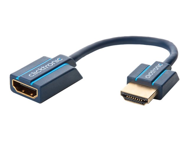 ClickTronic Flexadapter 0010 HDMI-forlængerkabel med Ethernet 10cm