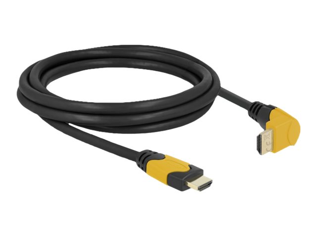 Delock High Speed HDMI cable male straight to male 90° upwards angled