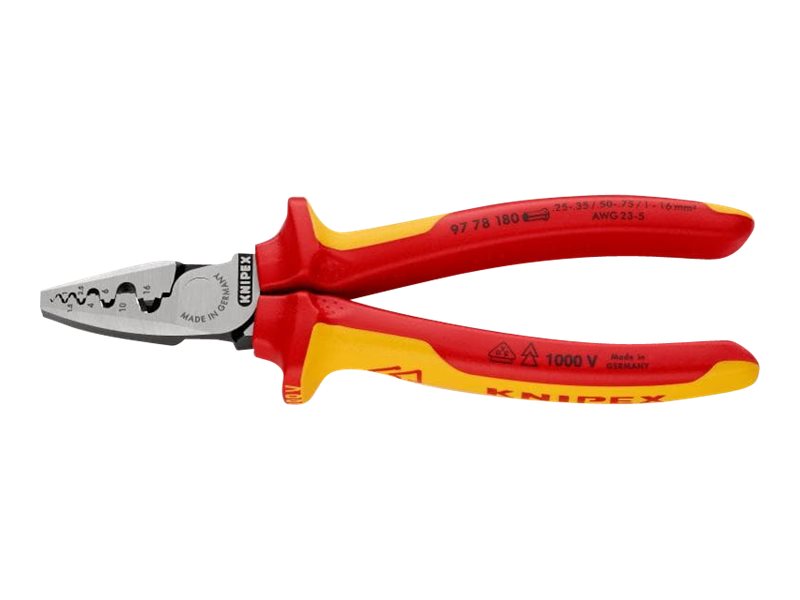 KNIPEX crimptang til kabeltyller 0,25-16mm² - 180 mm