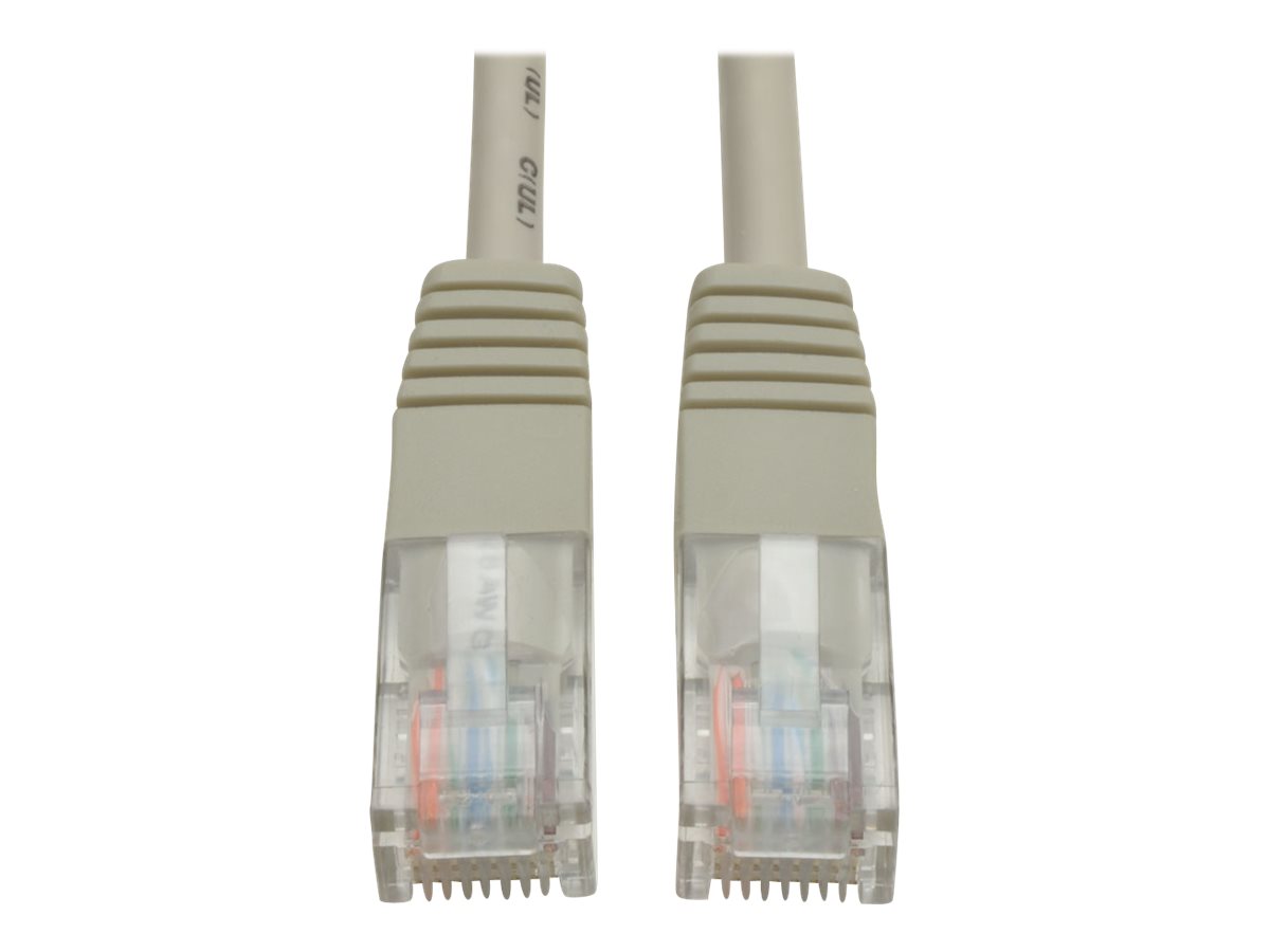 Eaton Tripp Lite Series Cat5e 350 MHz Molded (UTP) Ethernet Cable (RJ45 M/M), PoE - Gray, 1 ft. (0.31 m) CAT 5e Ikke afskærmet parsnoet (UTP) 30cm