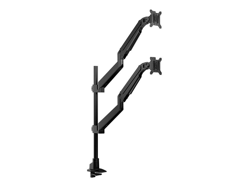 Multibrackets M - mounting kit - gas lift - for 2 LCD displays - VESA dual stacked pole - black - Maks 20 kg - Maks størrelse 15"-34"