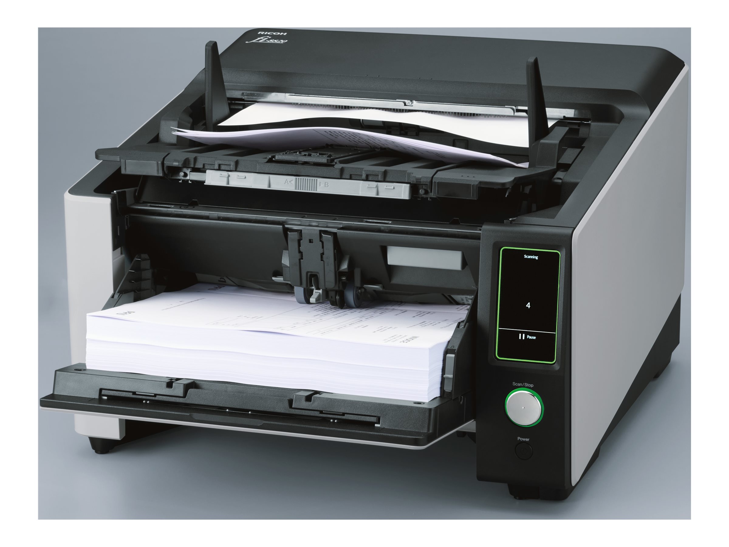 Ricoh fi-8820 - Dokumentscanner - Dual CIS - Duplex - 305 x 431.8 mm - 600 dpi x 600 dpi - op til 120 ppm (mono) / op til 120 ppm (farve) - ADF (500 ark) - op til 100000 scanninger pr. dag - USB 3.2 Gen 1, Gigabit LAN