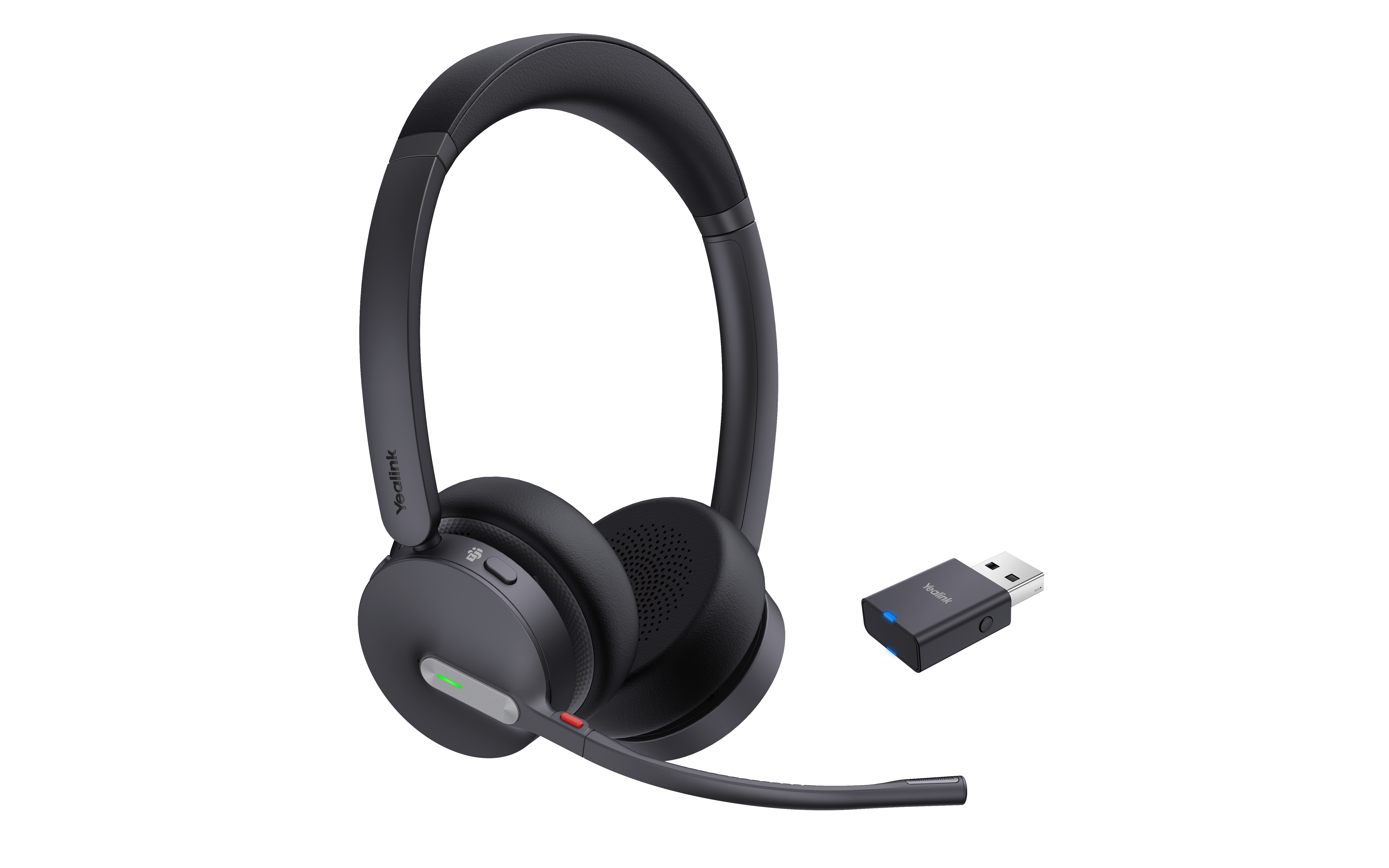 Trådløst headset til kontor - Yealink WH64 Hybrid Dual Teams, sort