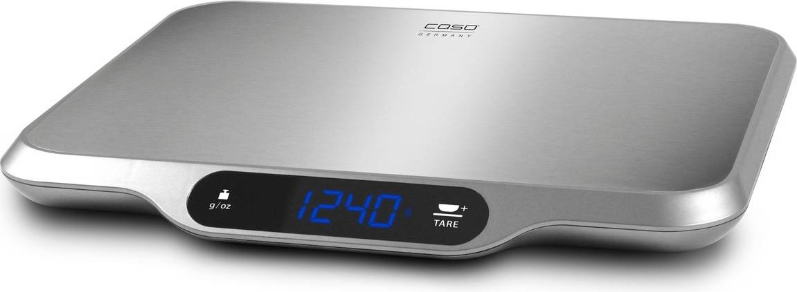 Caso 3292, Elektronisk køkkenvægt, 15 kg, Rustfrit stål, Rustfrit stål, Rustfrit stål