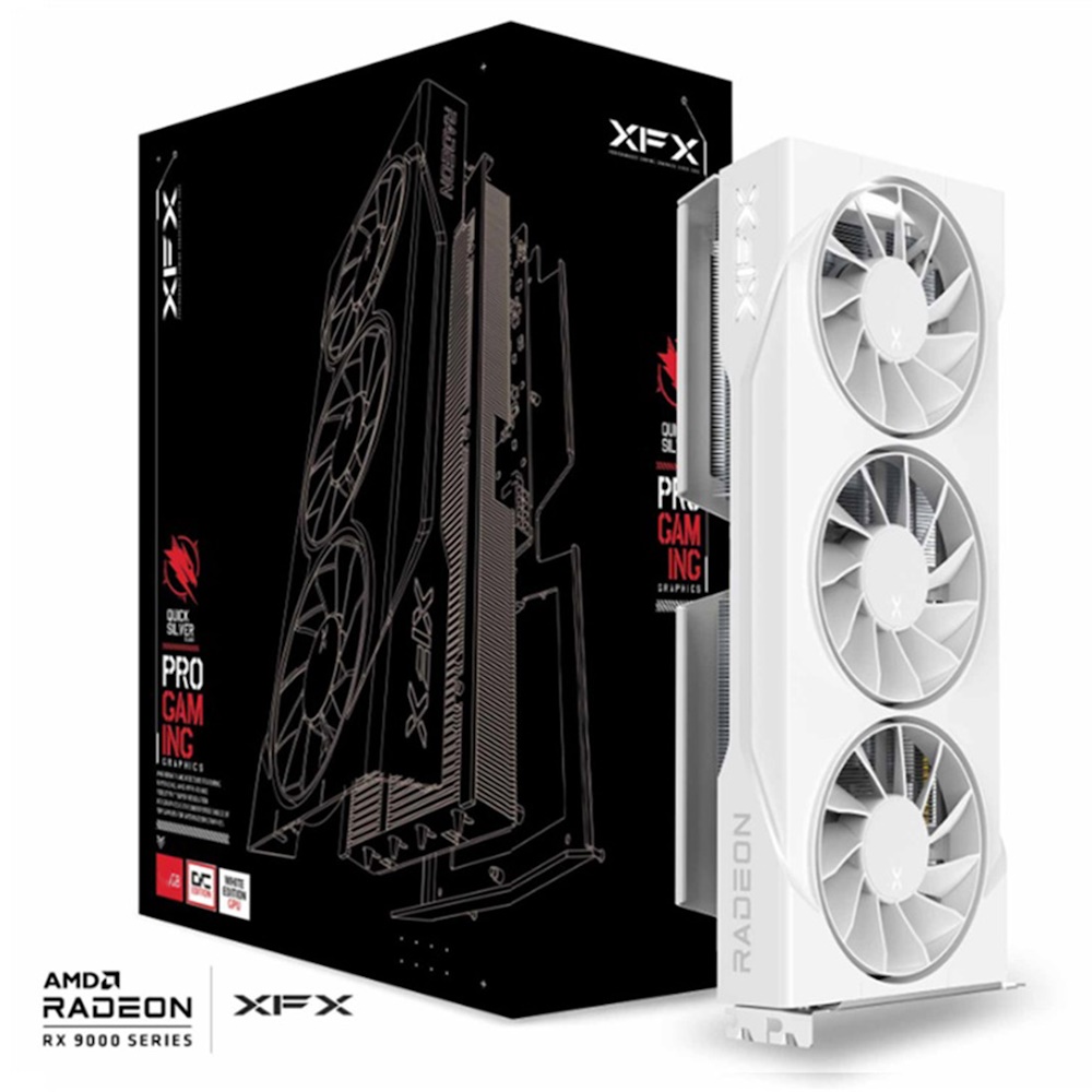 XFX Swift OC - Gaming Edition - grafikkort - Radeon RX 9060 XT - 16 GB GDDR6 - PCI Express 5.0 - HDMI, 2 x DisplayPort - hvid