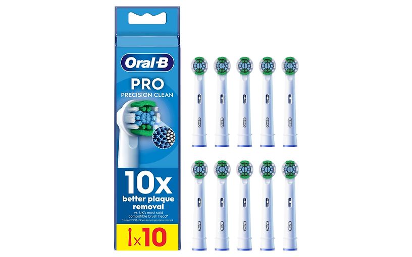 Oral B Pro Precision Clean Tandbørstehoveder - Hvid - 10 stk