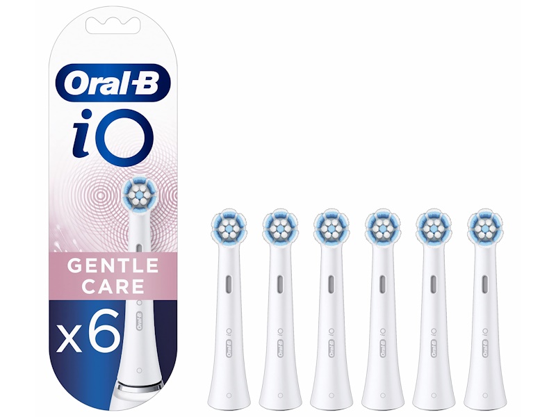 Oral-B iO Gentle Care Børstehoveder Hvid, 6 stk.