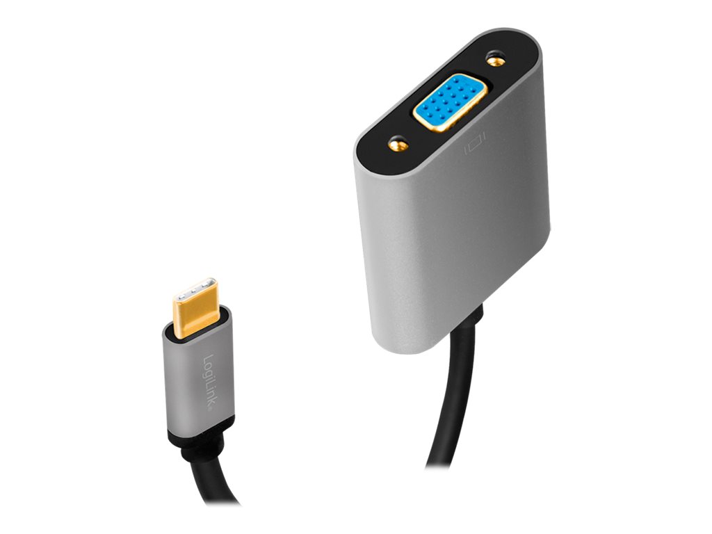 LogiLink CUA0104, 0,15 m, USB Type-C, VGA (D-Sub), Hanstik, Hunstik, Lige