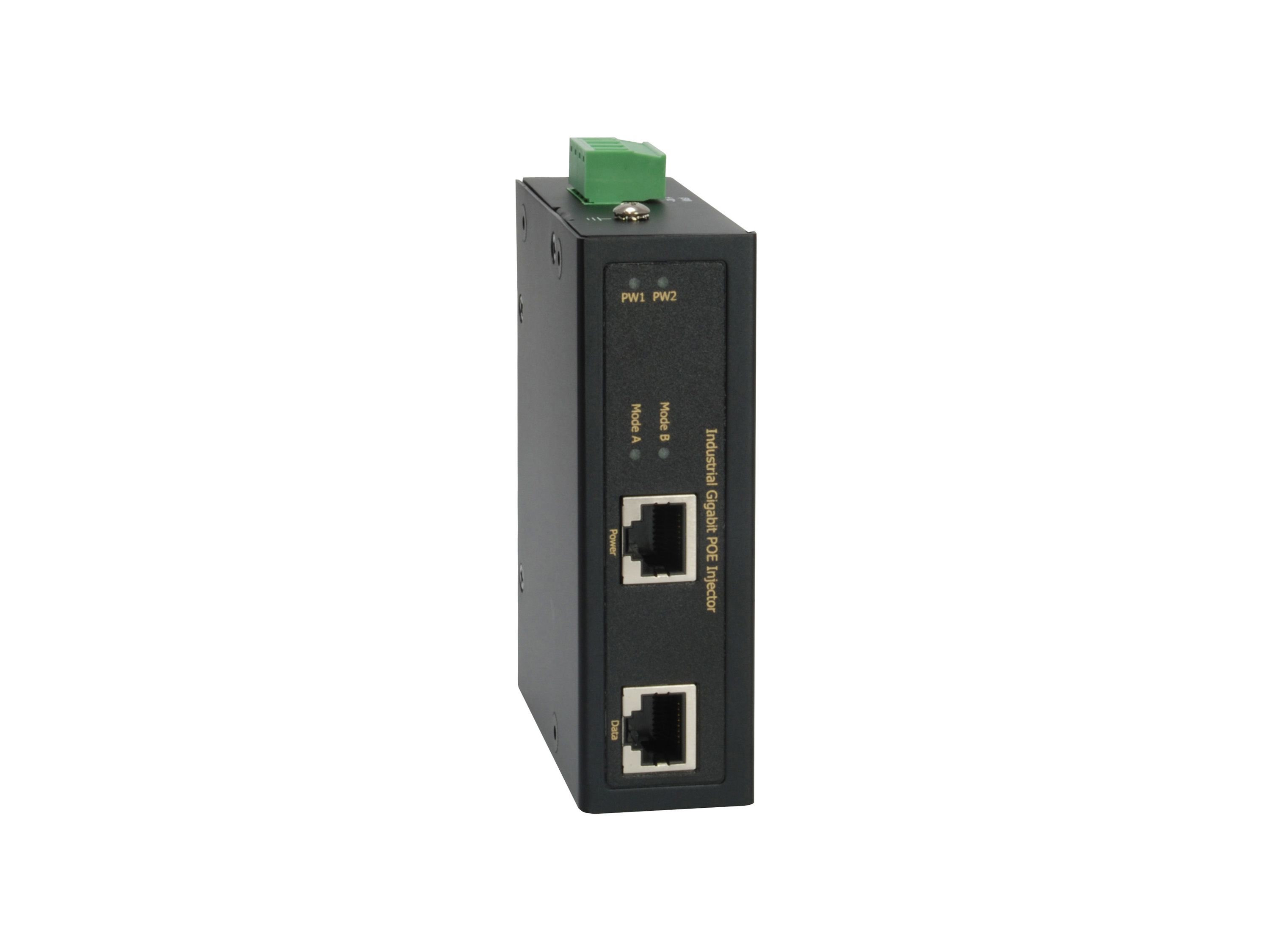 LevelOne IGP-0102 Strøminjektor Monterbar på DIN rail Sort
