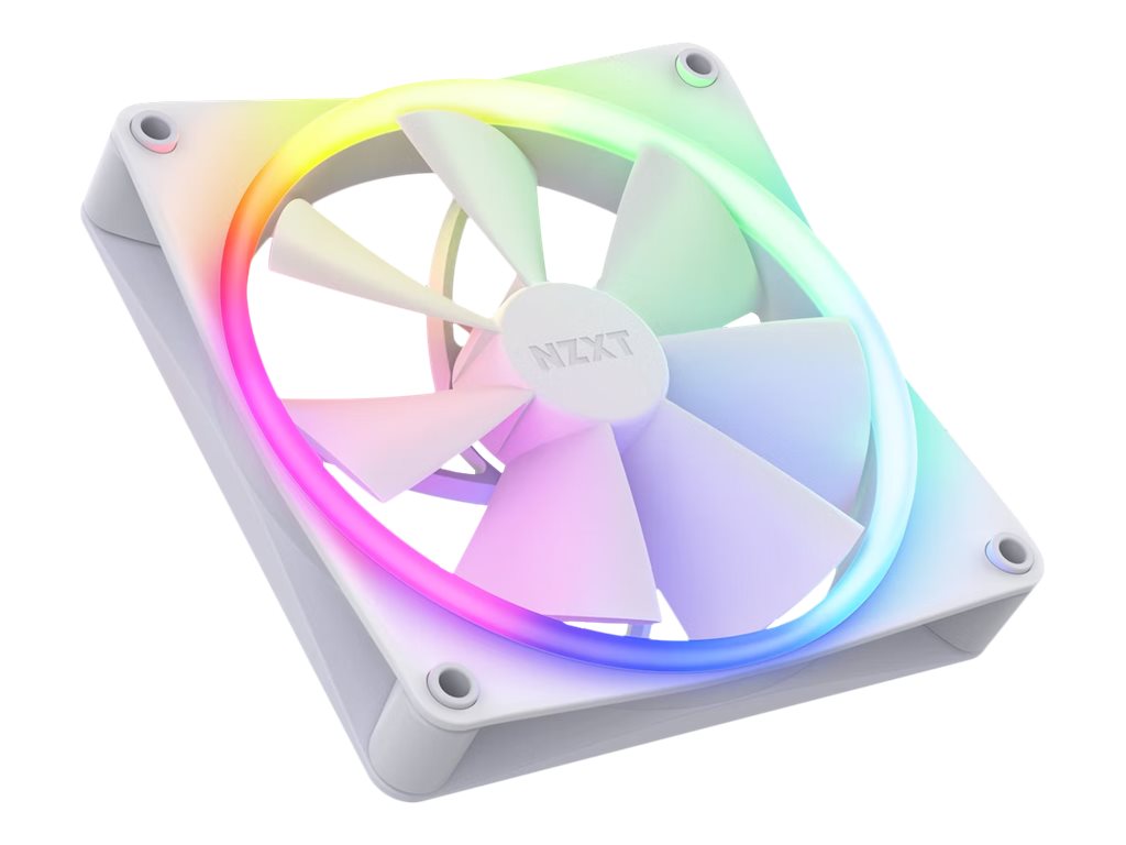NZXT F140 RGB 2-pack & RGB Controller - White - Kabinet køler - 140mm - Hvid med RGB - 33 dBA