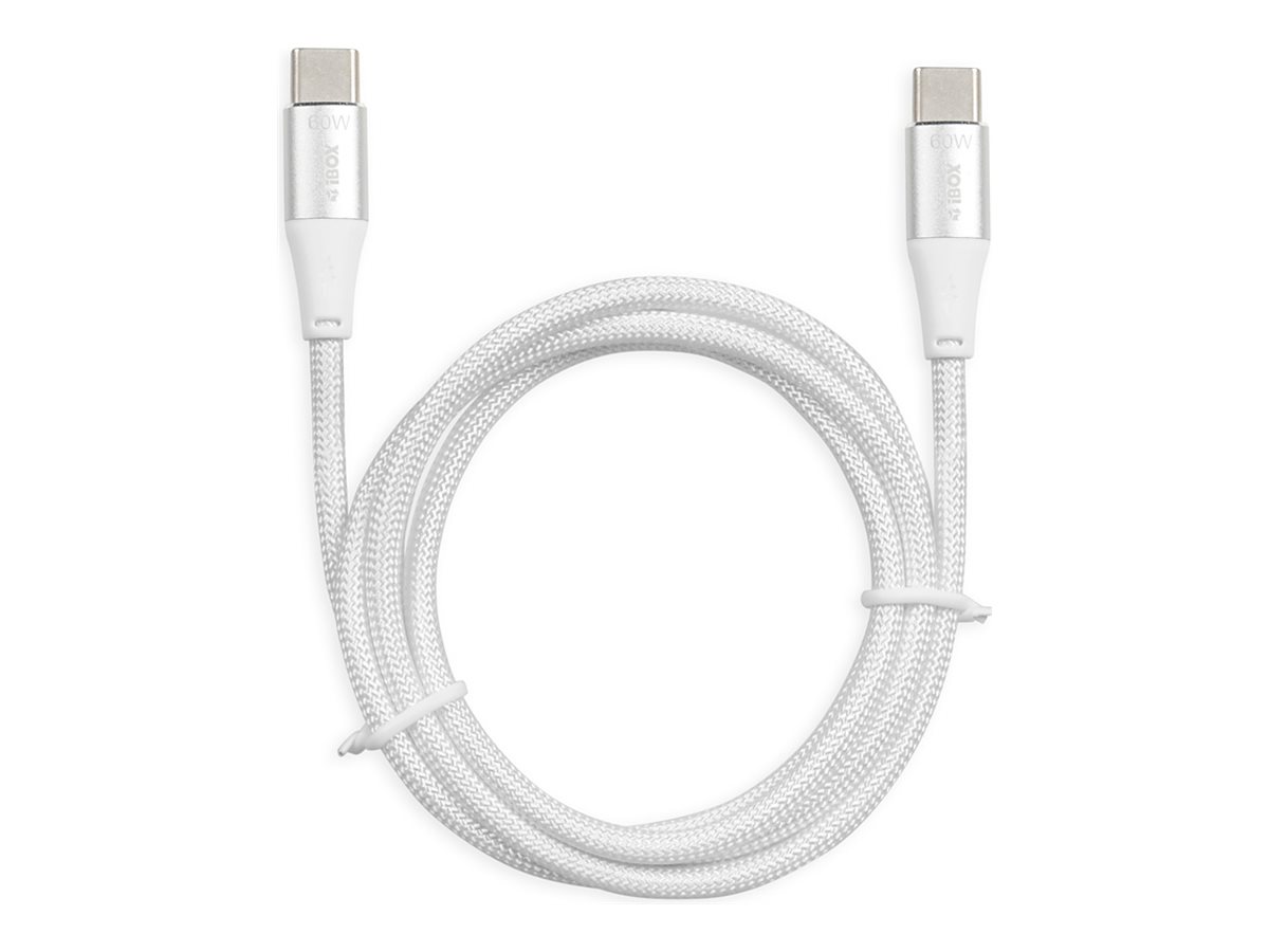 USB-C kabel 2 m 60 W – iBox IKUTC, hvid