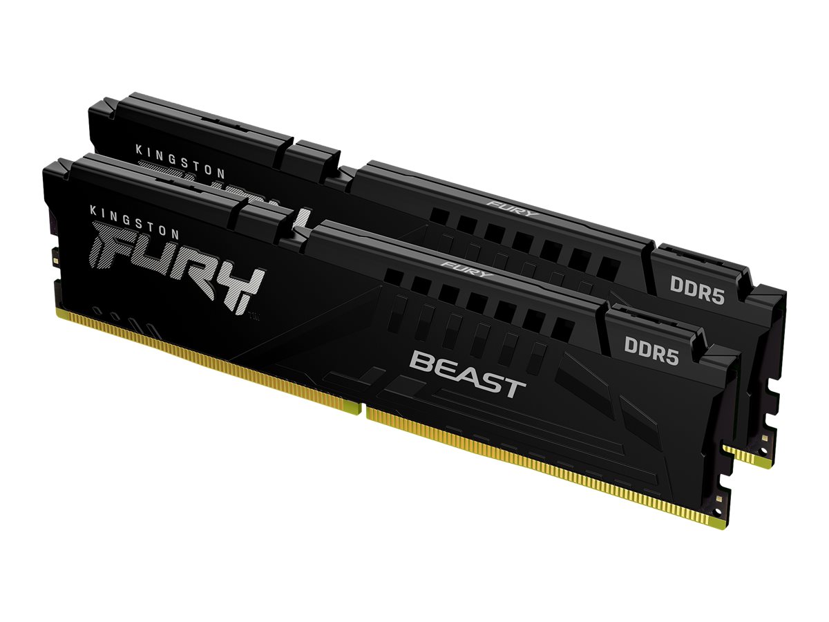 Kingston FURY Beast DDR5-5600 - 16GB - CL36 - Dual Channel (2 pcs) - AMD EXPO & Intel XMP - Sort