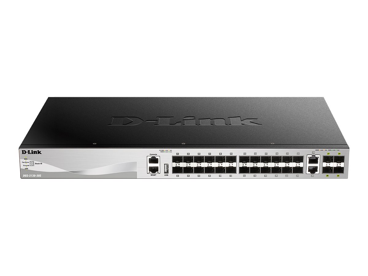 D-link Dgs-3130-30ts/e Netværksswitch Administreret L3 Gigabit Ethernet (10/100/1000) Grå