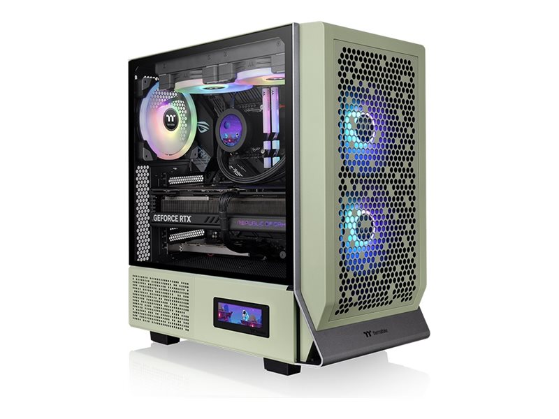 Thermaltake Ceres 300 TG ARGB Tårn Udvidet ATX Ingen strømforsyning Grøn