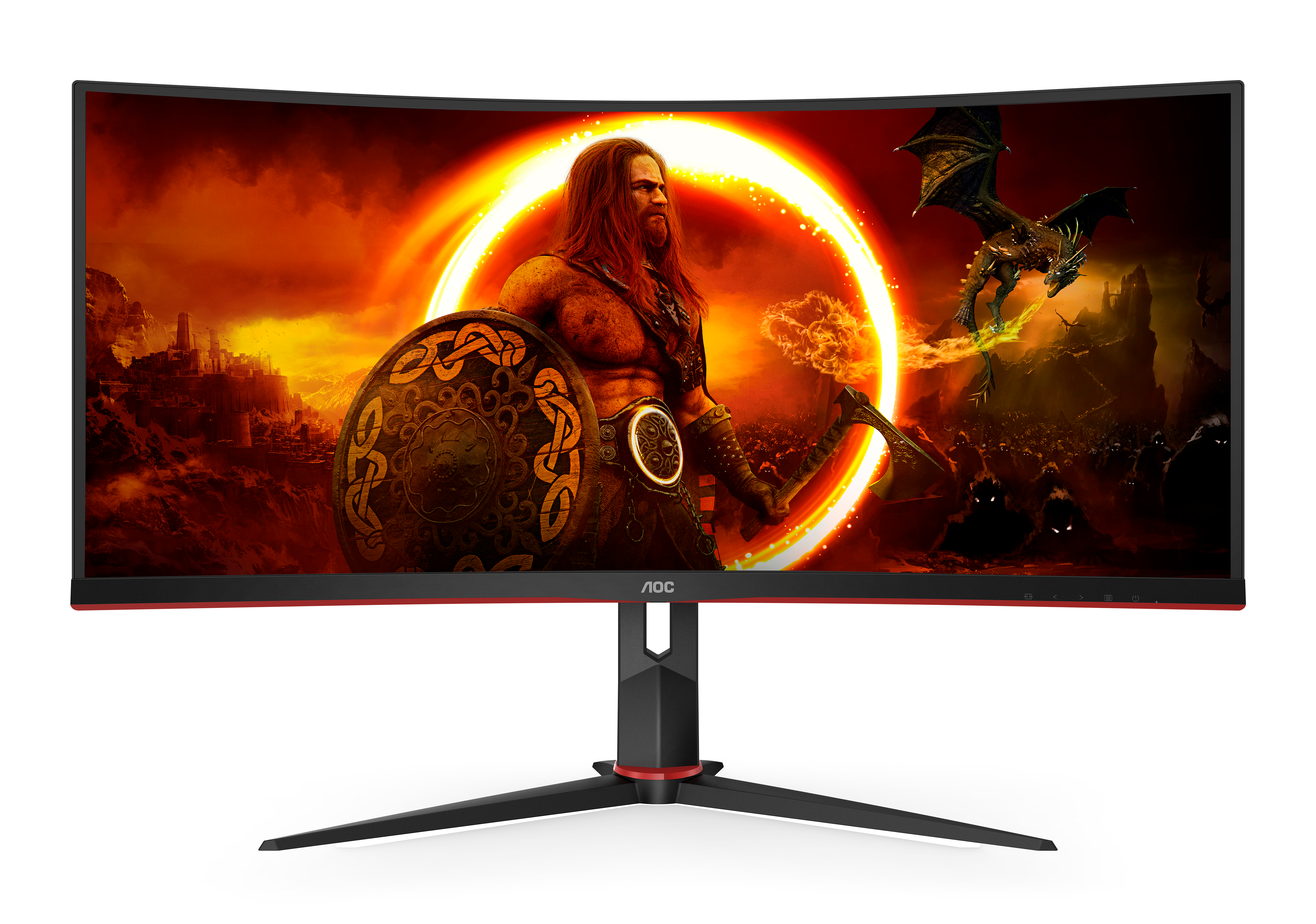 AOC CU34G2XP/BK 34" 3440x1440/21:9/1ms HDMI, DisplayPort, USB, Audio out Skærm - GEEKD.dk