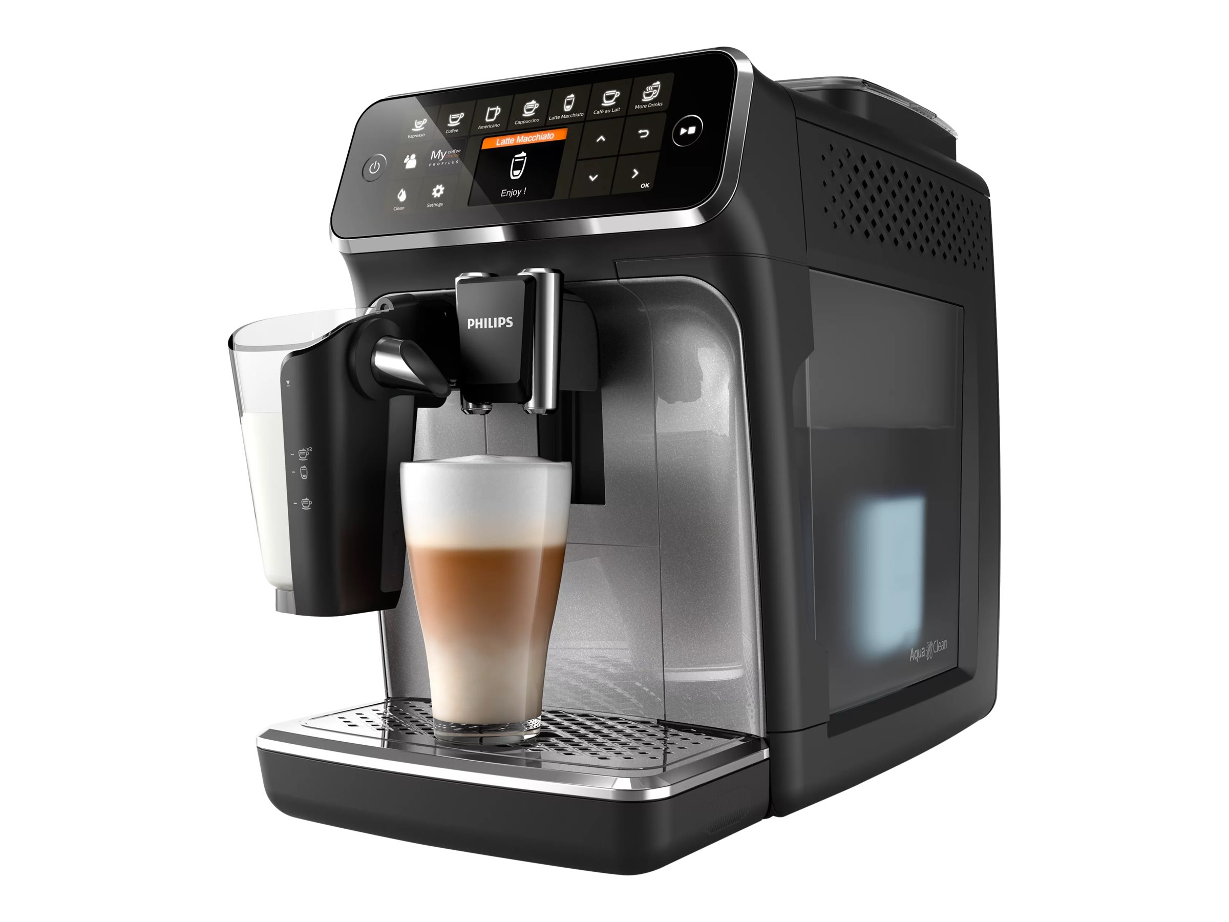 Philips 4300 series EP4346 - automatic coffee machine with milk frother - 15 bar - black