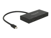 DeLock Displayport 1.2 Splitter 1 x mini Displayport in > 4 x Displayport out 4K Video-/audiosplitter DisplayPort