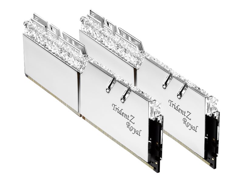 G.Skill Trident Z Royal Series - DDR4 - sæt - 32 GB: 2 x 16 GB - DIMM 288-PIN - 3600 MHz / PC4-28800 - CL16 - 1.35 V - ikke bufferet - ikke-ECC - sølv