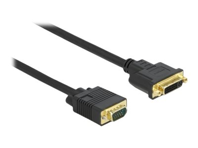 Delock Videoadapterkabel 1m Sort