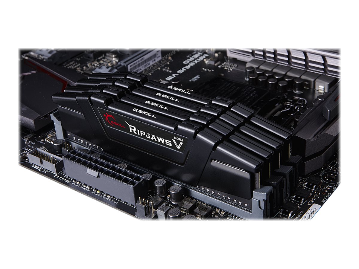 G.Skill Ripjaws V DDR4-2666 - 128GB - CL19 - Quad Channel (4 pcs) - Intel XMP - Sort