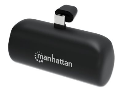 Manhattan Powerbank 5000mAh 10Watt 1xUSB-C Sort