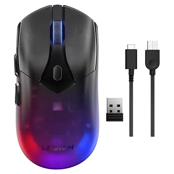 Lenovo Legion M410 Wireless RGB - Mus - 6 knapper - Sort med RGB lys