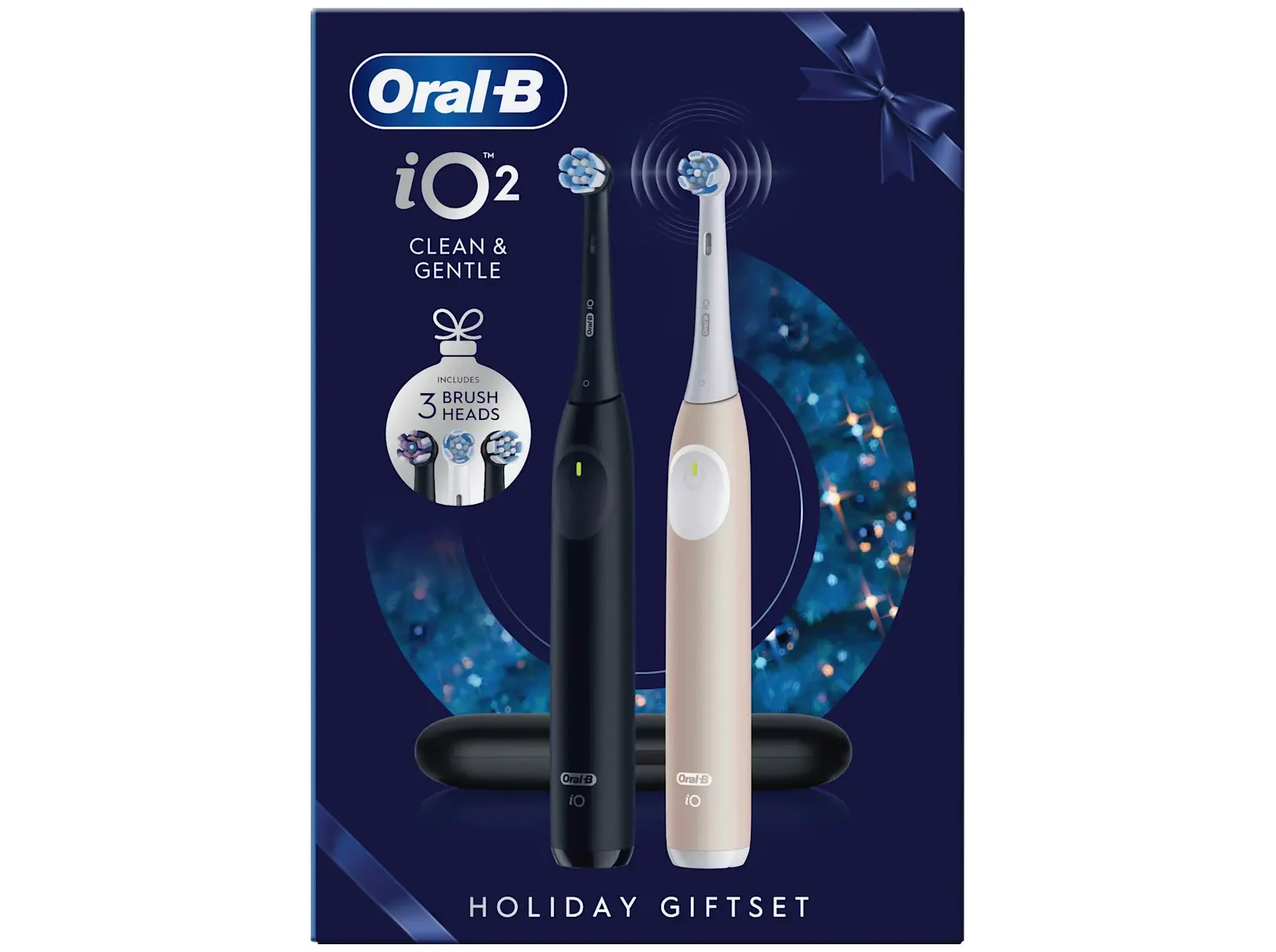 Oral-B iO Series 2 Duo Pack Xmas Edition Elektrisk Tandbørste Sort/Pink