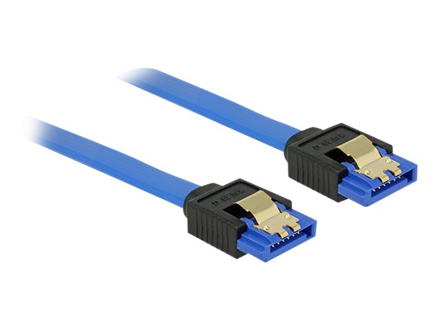 DeLOCK SATA cable, straight plugs, 0,2m, blue