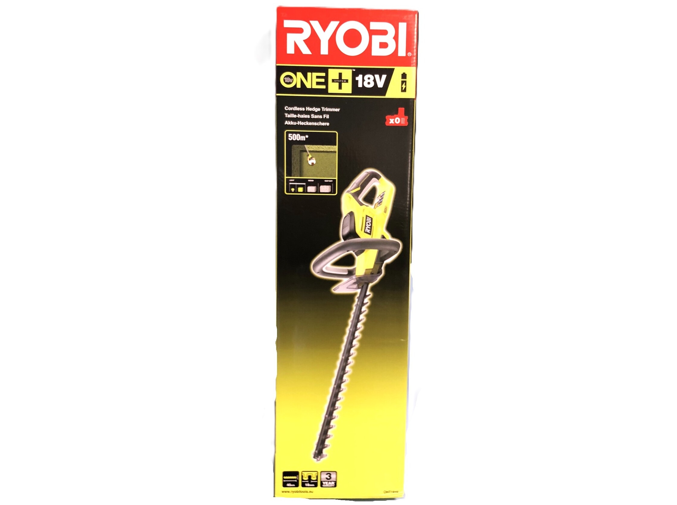 Ryobi One+ OHT1845 - Hæktrimmer - ledningfri - intet batteri - 45 cm - Skærekapacitet 18 mm - 2 kg - SOLO