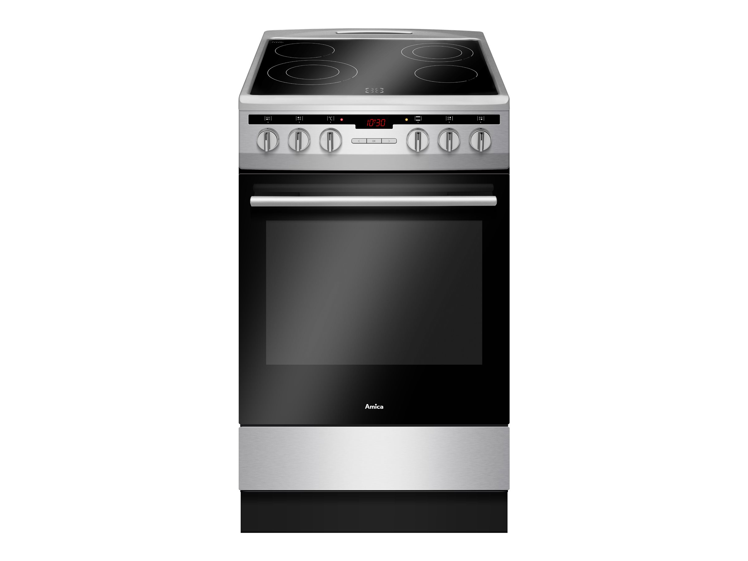 Amica 500 57CE3.315HTaQ(Xx) Komfur Fritstående Keramisk kogeplade Inox