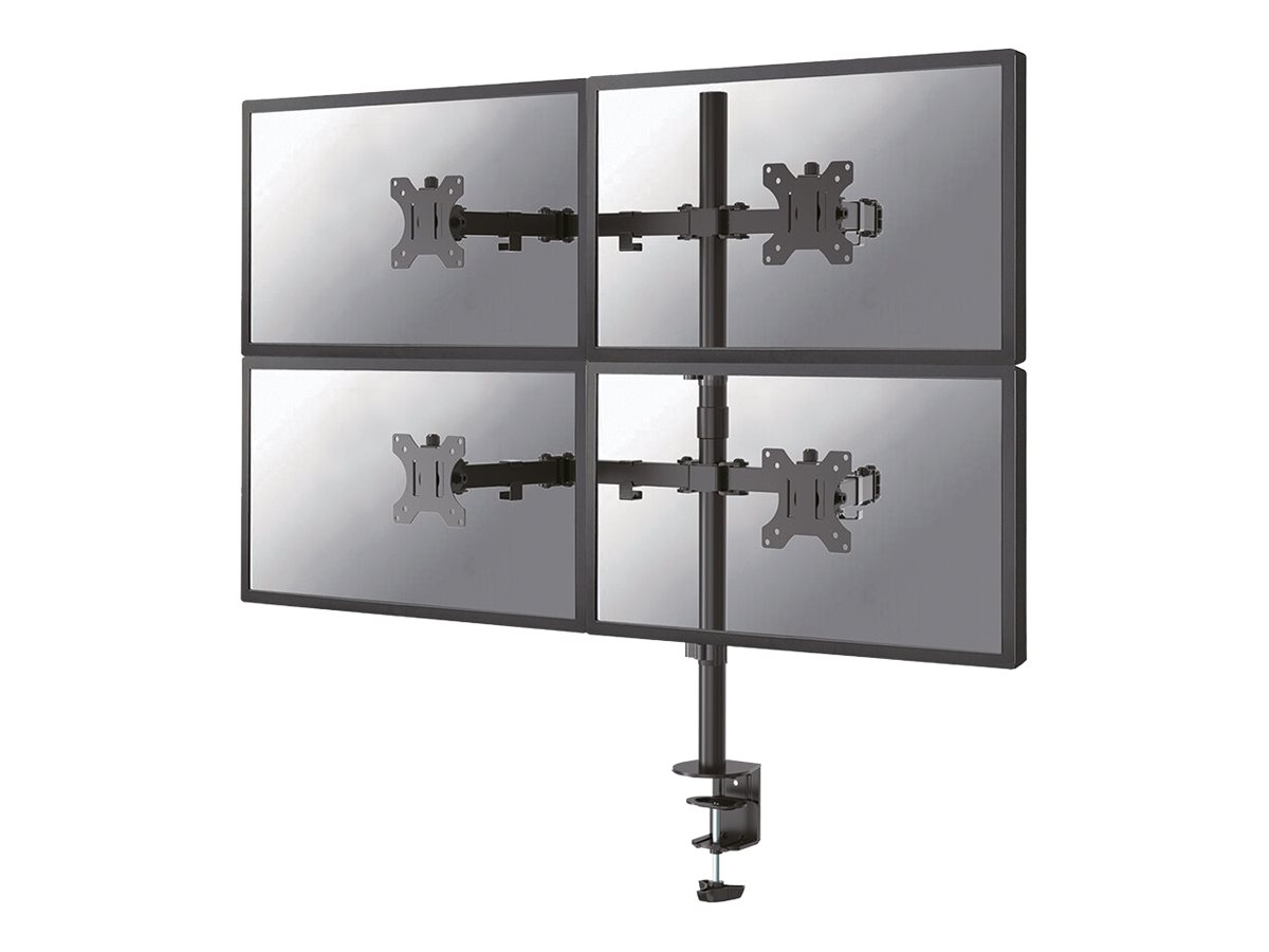 Neomounts TV-holder FPMA-D550D4BLACK - skrivebordsbeslag til 4 skærme 13-32 (6 kg pr. skærm)