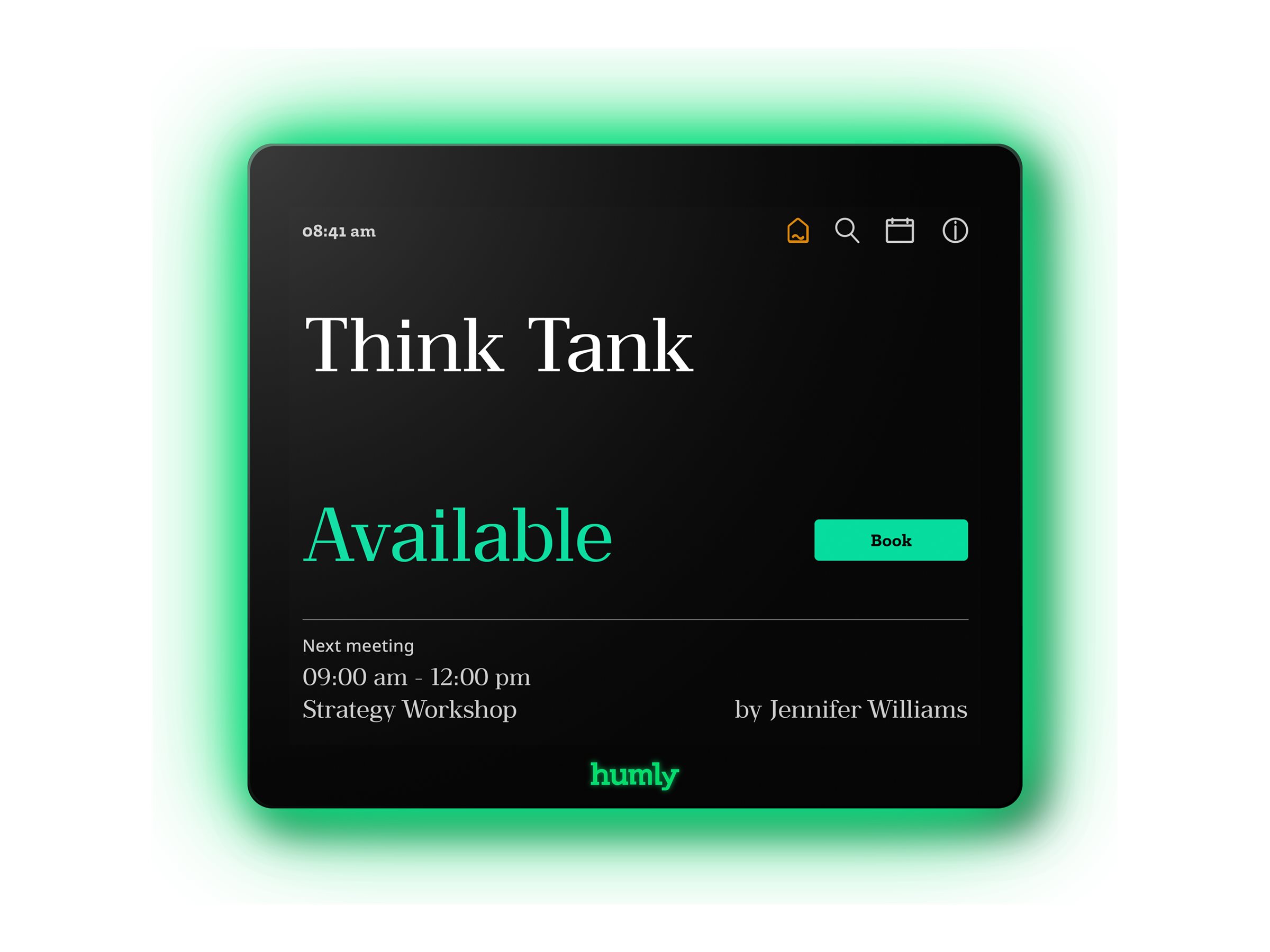 Humly Room Display - overvågning af møderumstilgængelighed - 802.11a/b/g/n, Bluetooth, NFC, RFID (pakke med 5)