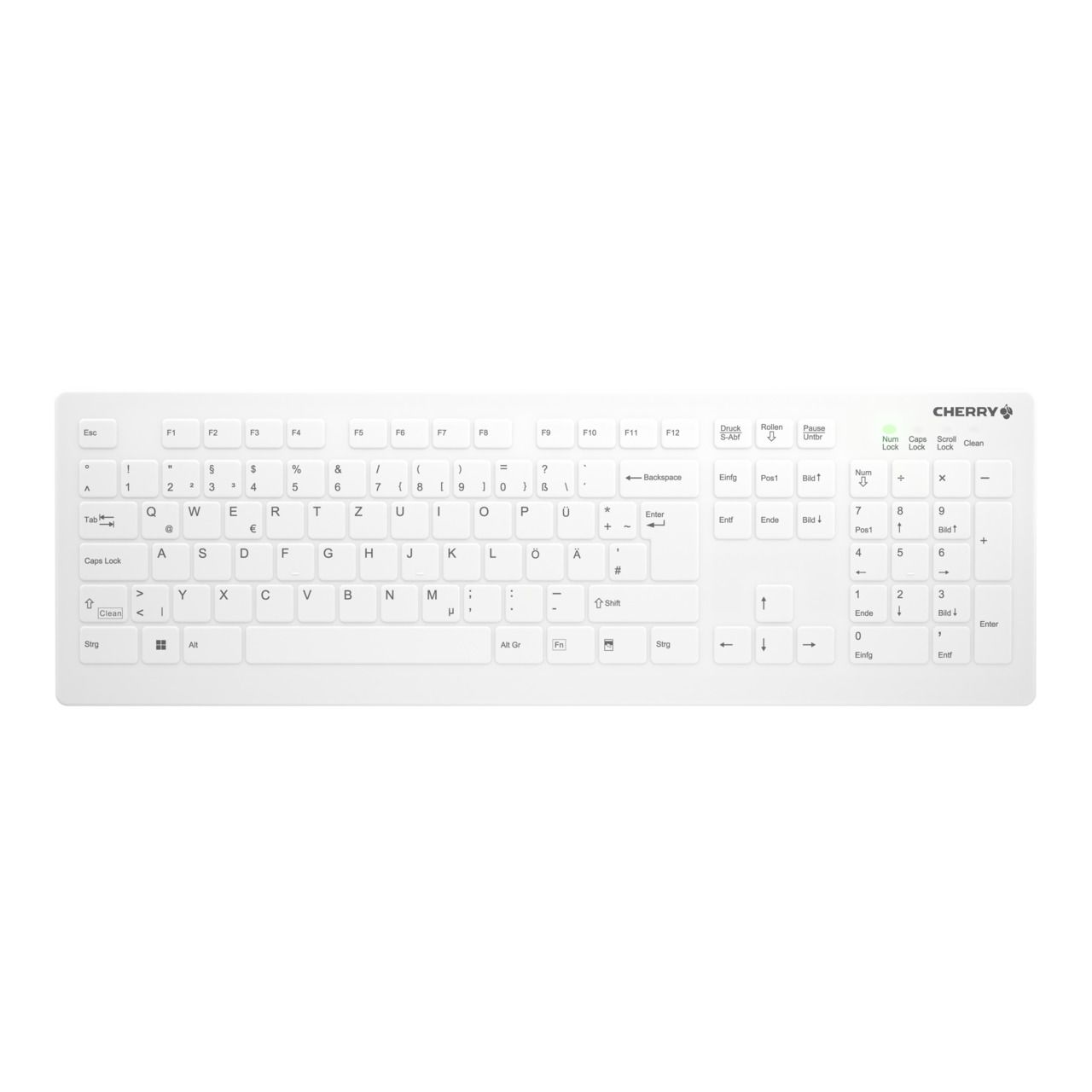 Contour Design AK-C8112F, Fuld størrelse (100 %), Trådløs, RF trådløst, Saksnøglekontakt, Hvid