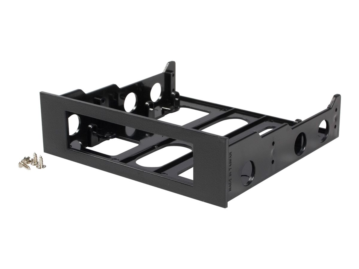 Startech 3.5 to 5.25 Front Bay Adapter - Mount 3.5 HDD in 5.25 Bay - Hard Drive Mounting Bracket w/ Mounting Screws (BRACKETFDBK) - Ramme - sort - for P/N: 25SATSAS35HD, 35FCREADBU3, 35SAT225S3R, HSB225S3R, S251BU31REM, SATBP125VP