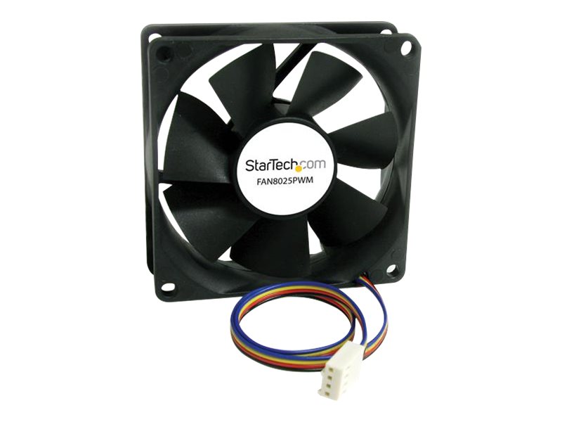StarTech.com 80x25mm Computer Case Fan PWM - Pulse Width Modulation Connector - computer cooling Fan - 80mm Fan - pwm Fan (FAN8025PWM) Fan 1-pack Sort