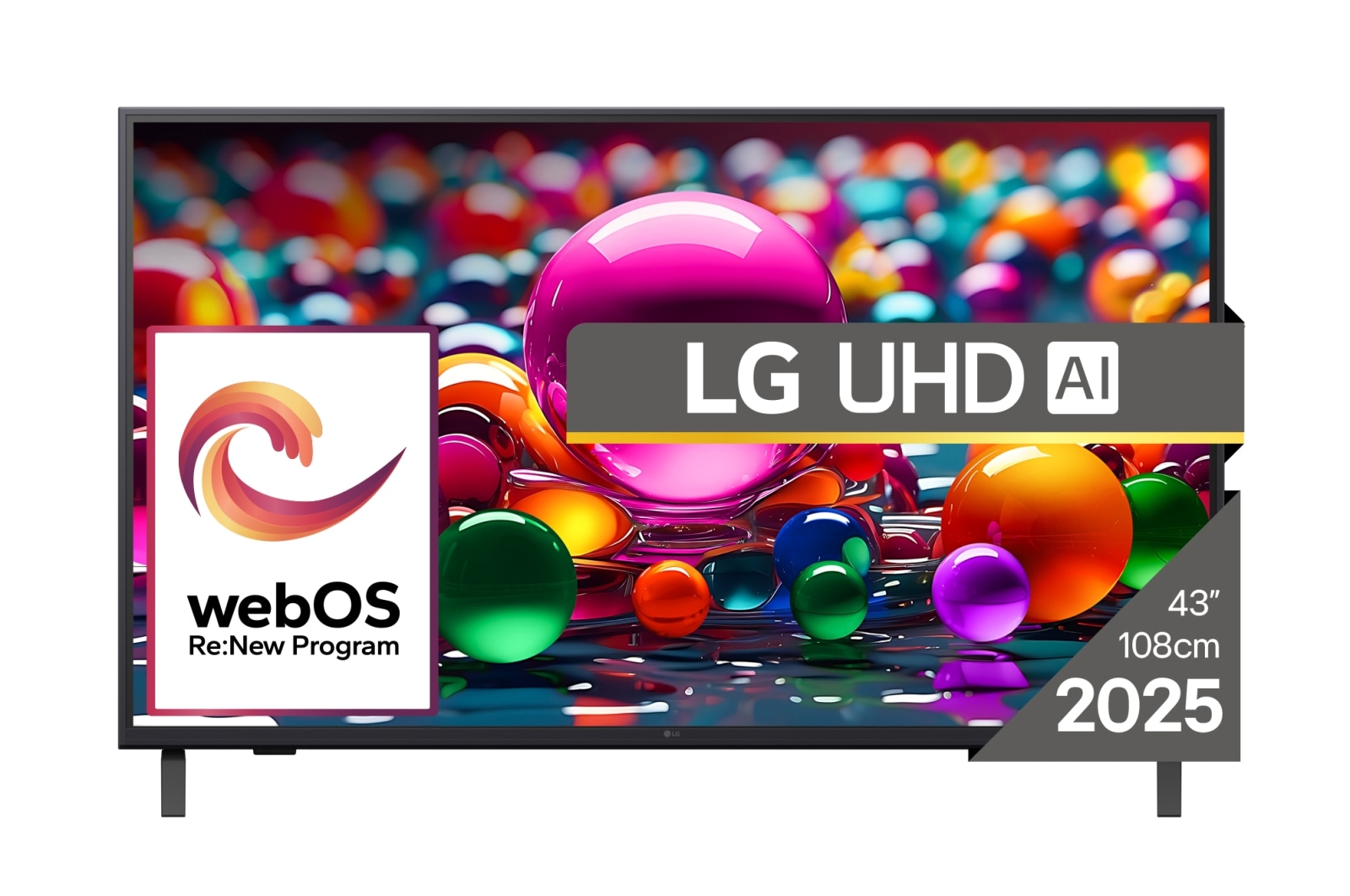 LG 43UA74003LB 43" 4K Ultra HD Smart TV (2025) - sort