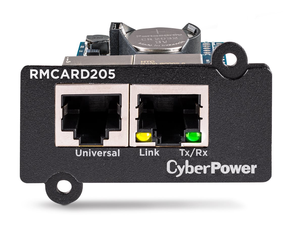 CyberPower RMCARD205 - Adapter for fjernadministration - 100Mb LAN - 100Base-TX - for PFC Sinewave Series CP2000  Smart App Professional Rackmount Series PR3000