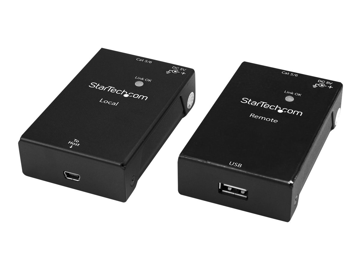 StarTech.com USB 2.0 Extender Kit over Cat5e/Cat6 Cable (RJ45) - Up to 165ft (50m) - USB Port over Cable - Powered - 480Mbps (USB2001EXTV)