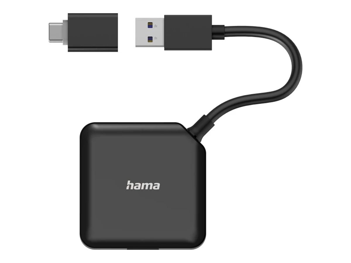 Hama - hub - 4 ports USB hub - USB 3.1 - 4 ports - Sort